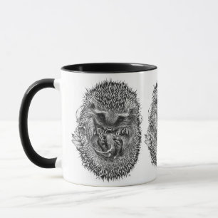 Cute sleeping hedgehog combo coffee mug