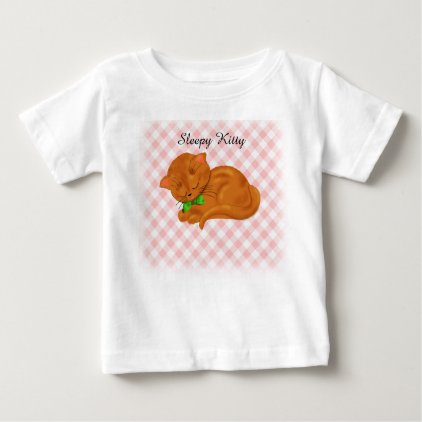 Cute Sleeping Kitten Baby T-Shirt