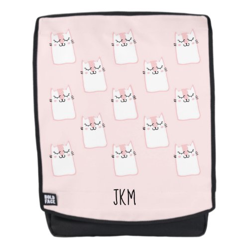 Cute Sleeping Kitty Cat Pattern Custom Backpack