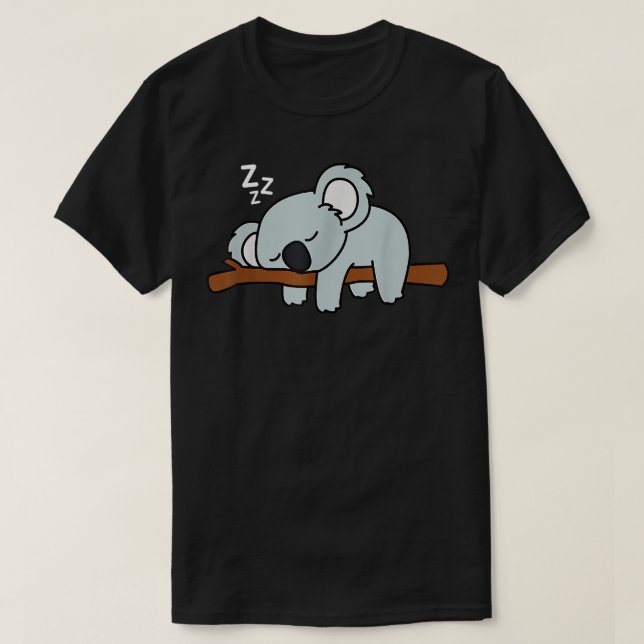 Cute Sleeping Koala Bear  T-Shirt (Design Front)