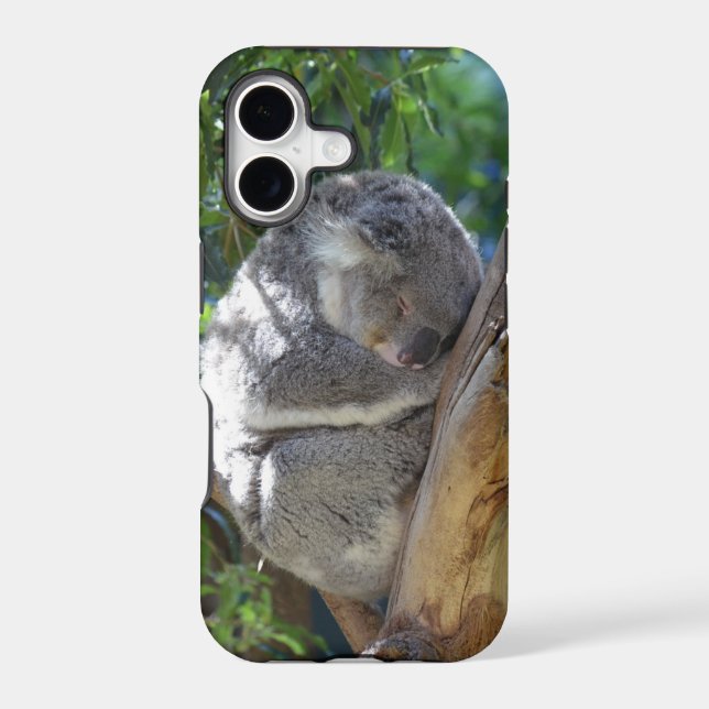 Cute Sleeping Koala in Tree Case-Mate iPhone Case (Back)