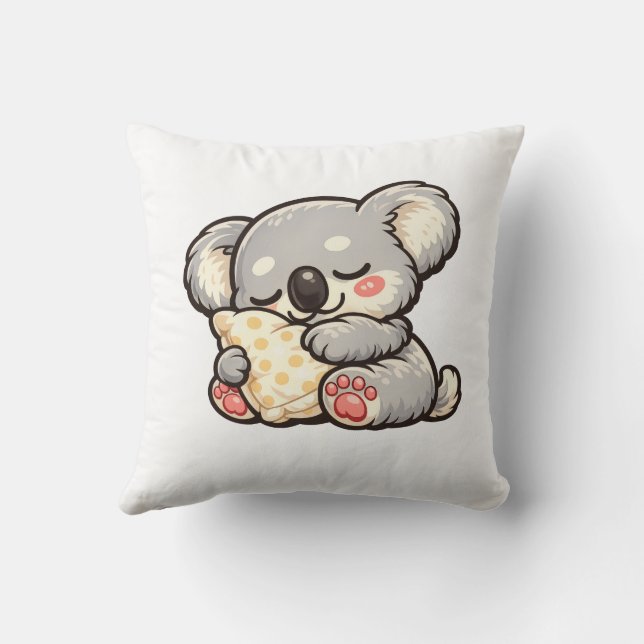 Cute Sleeping Koala with Pillow (Back)