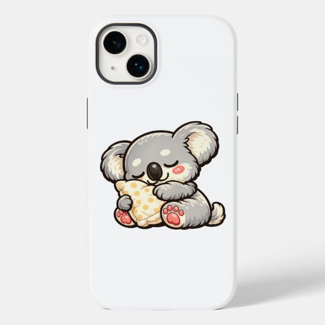 Cute Sleeping Koala with Pillow Case-Mate iPhone Case (Back)