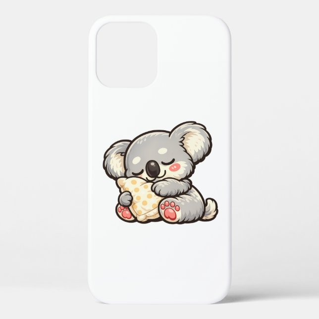 Cute Sleeping Koala with Pillow Case-Mate iPhone Case (Back)