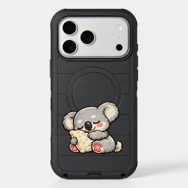 Cute Sleeping Koala with Pillow Otterbox iPhone Case (Back)