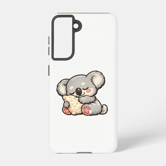 Cute Sleeping Koala with Pillow Samsung Galaxy Case (Back)