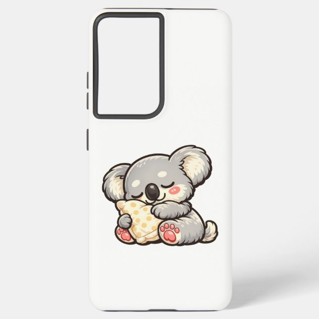 Cute Sleeping Koala with Pillow Samsung Galaxy Case (Back)