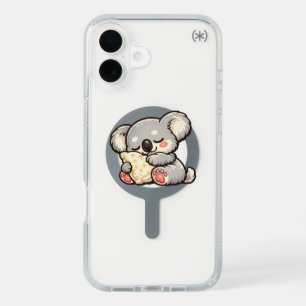 Cute Sleeping Koala with Pillow iPhone 16 Plus Case