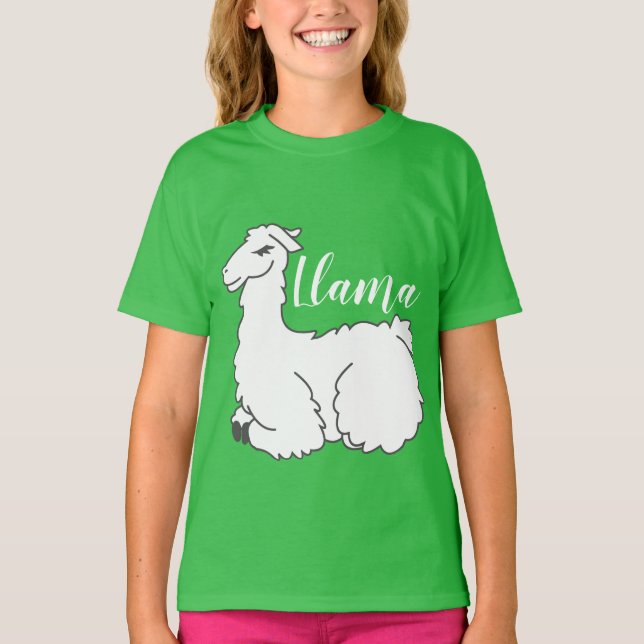 Cute Sleeping Llama T-Shirt (Front)
