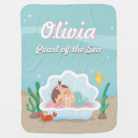 Cute Sleeping Mermaid Baby Girl Blanket