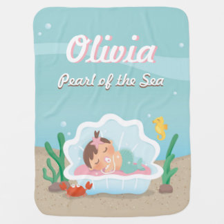 Cute Sleeping Mermaid Baby Girl Blanket