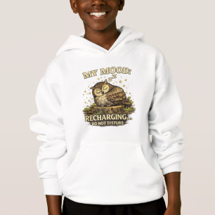 Cute Sleeping Owl Vintage Retro Woodland Animal Hoodie