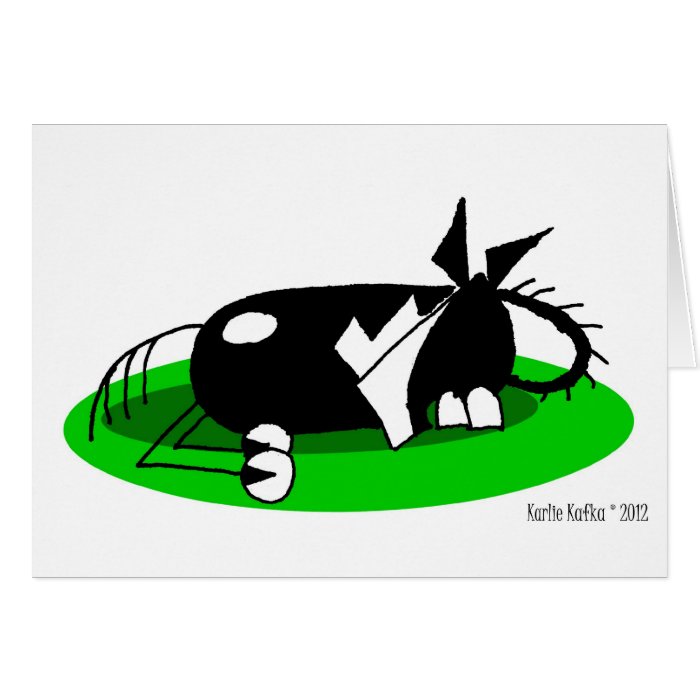 Cute Sleeping Paint Horse Cartoon Greeting Cards