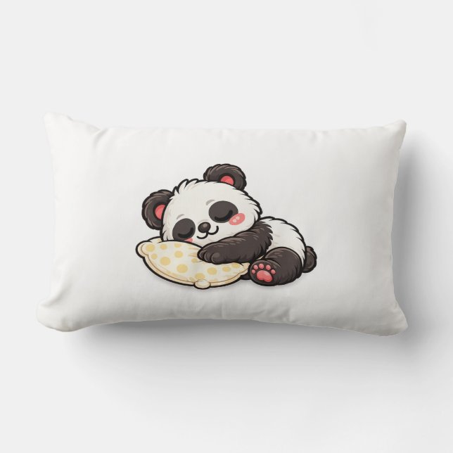 Cute Sleeping Panda with Pillow (Front)