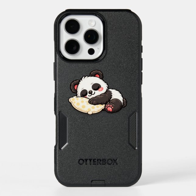 Cute Sleeping Panda with Pillow Otterbox iPhone Case (Back)