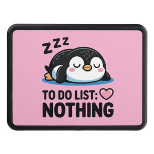 cute sleeping penguin, to do list nothing hitch cover