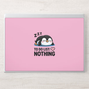 cute sleeping penguin, to do list nothing HP laptop skin