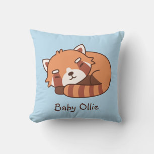 Cute Sleeping Red Panda Baby Nursery Decor Throw P Pillow