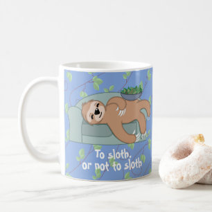 Cute Sleeping Sloth Being Lazy Tropical Jungle Coffee Mug
