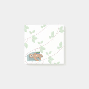 Cute Sleeping Sloth Being Lazy Tropical Jungle Post-it Notes