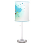 Cute Sleeping Sloth Heart Stars Nursery Table Lamp (Right)