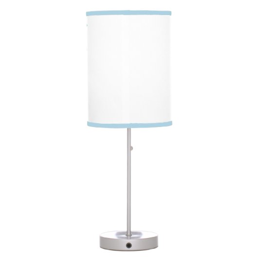 Cute Sleeping Sloth Heart Stars Nursery Table Lamp (Back)