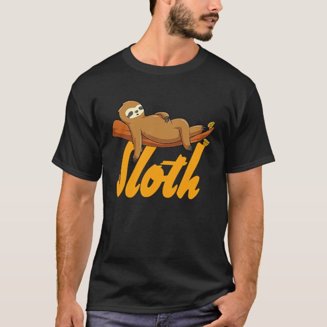 Cute Sleeping Sloth  Meme T-Shirt (Front)