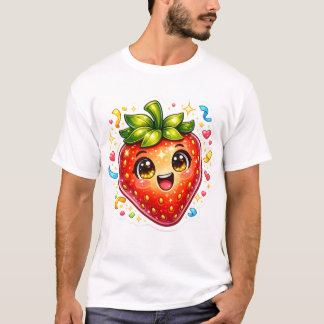 Cute Sleeping Strawberry T-Shirt | Kawaii Fruit