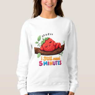 Cute Sleeping Strawberry – Women’s Crewneck Sweats Sweatshirt