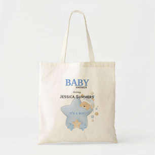 Cute Sleeping Teddy Bear Baby Shower Tote Bag