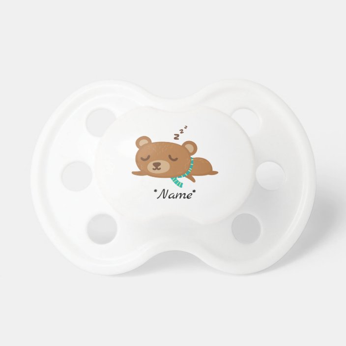 teddy bear with pacifier