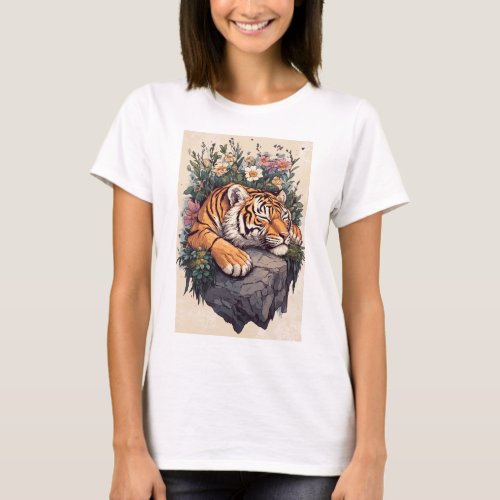 Cute Sleeping Tiger Shirt