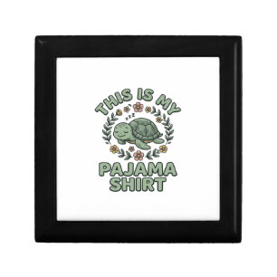 Cute Sleeping Turtle Pajama Shirt Vintage Vector D Gift Box