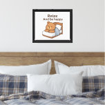 Cute Sleepy Bear Sticker Canvas Print