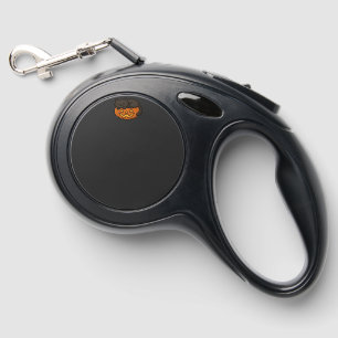Cute Sleepy Black Cat on a Pumpkin Halloween Essen Retractable Pet Leash