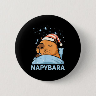 Cute Sleepy Capybara Funny Napybara Pajamas Button