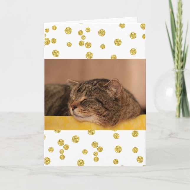 Cute Sleepy Cat Feel Better Card (Front)