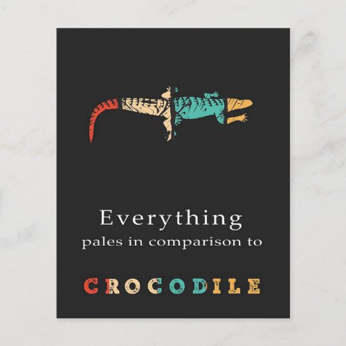 Cute sleepy Crocodile Flyer