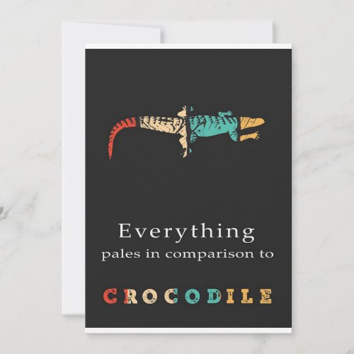 Cute sleepy Crocodile Holiday Card