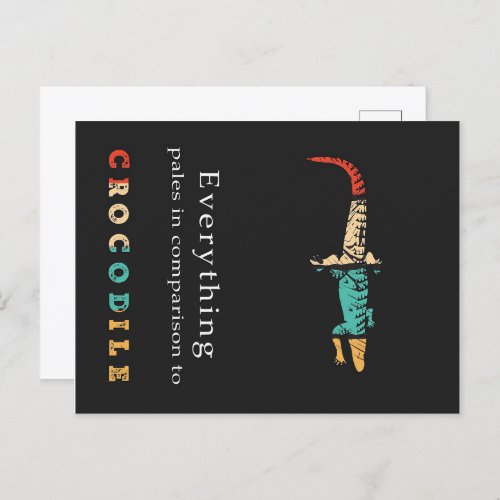 Cute sleepy Crocodile Holiday Postcard