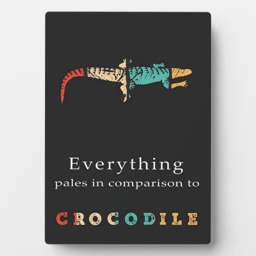 Cute sleepy Crocodile Plaque