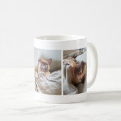Cute Sleepy Dog Lover's Photo Collage Mug (Front Right)