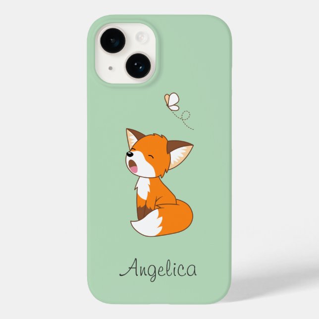 Cute Sleepy Little Fox Case-Mate iPhone Case (Back)