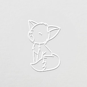 Cute Sleepy Little Fox Embosser