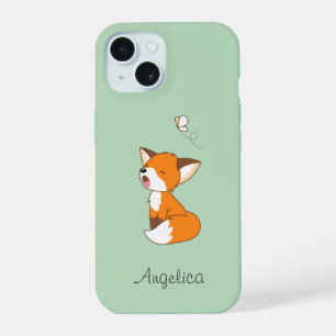 Cute Sleepy Little Fox iPhone 15 Case