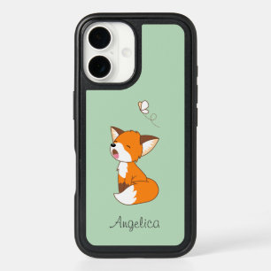 Cute Sleepy Little Fox iPhone 16 Case