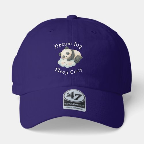 Cute Sleepy Panda on Cloud Watercolor 47 Brand Hat