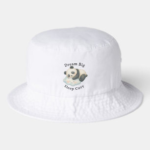 Cute Sleepy Panda on Cloud Watercolor Bucket Hat