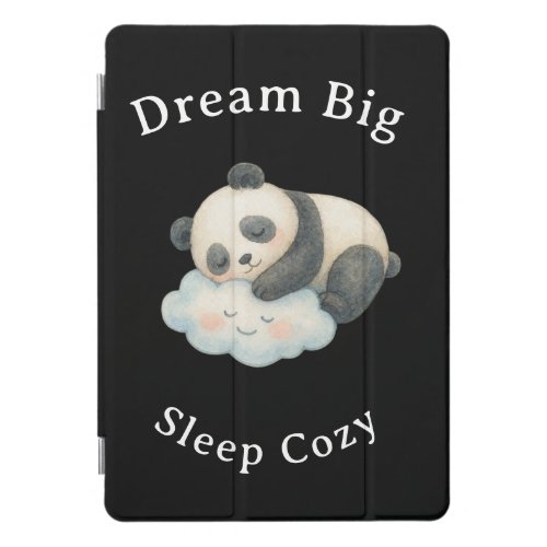 Cute Sleepy Panda on Cloud Watercolor iPad Pro Cover
