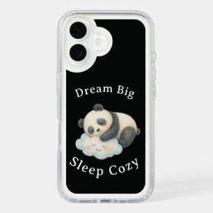 Cute Sleepy Panda on Cloud Watercolor iPhone 16 Case